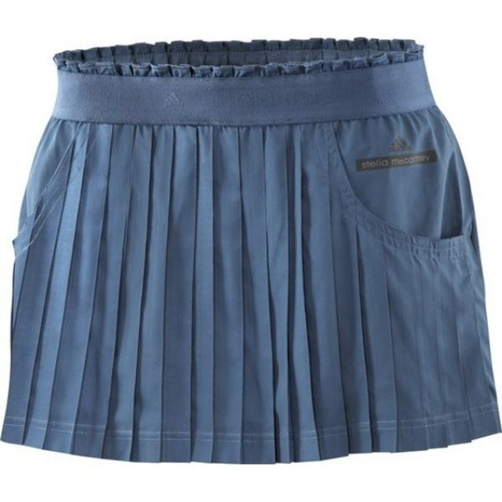 Adidas Stella McCartney Pleated Tennis Skirt Teal Blue V30746 Women's Pocketed S